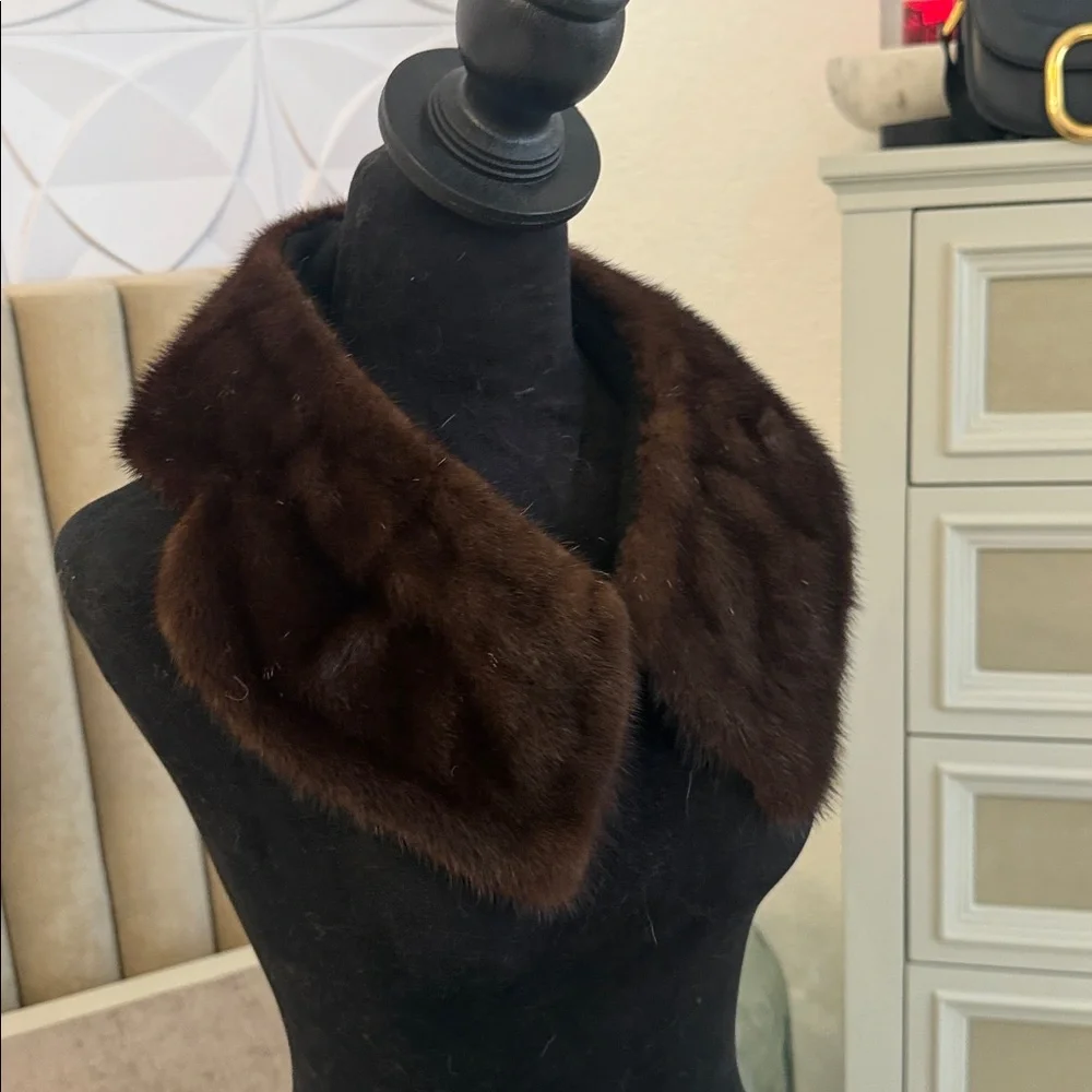 Classic Brown Fur Collar Wrap - Unbranded